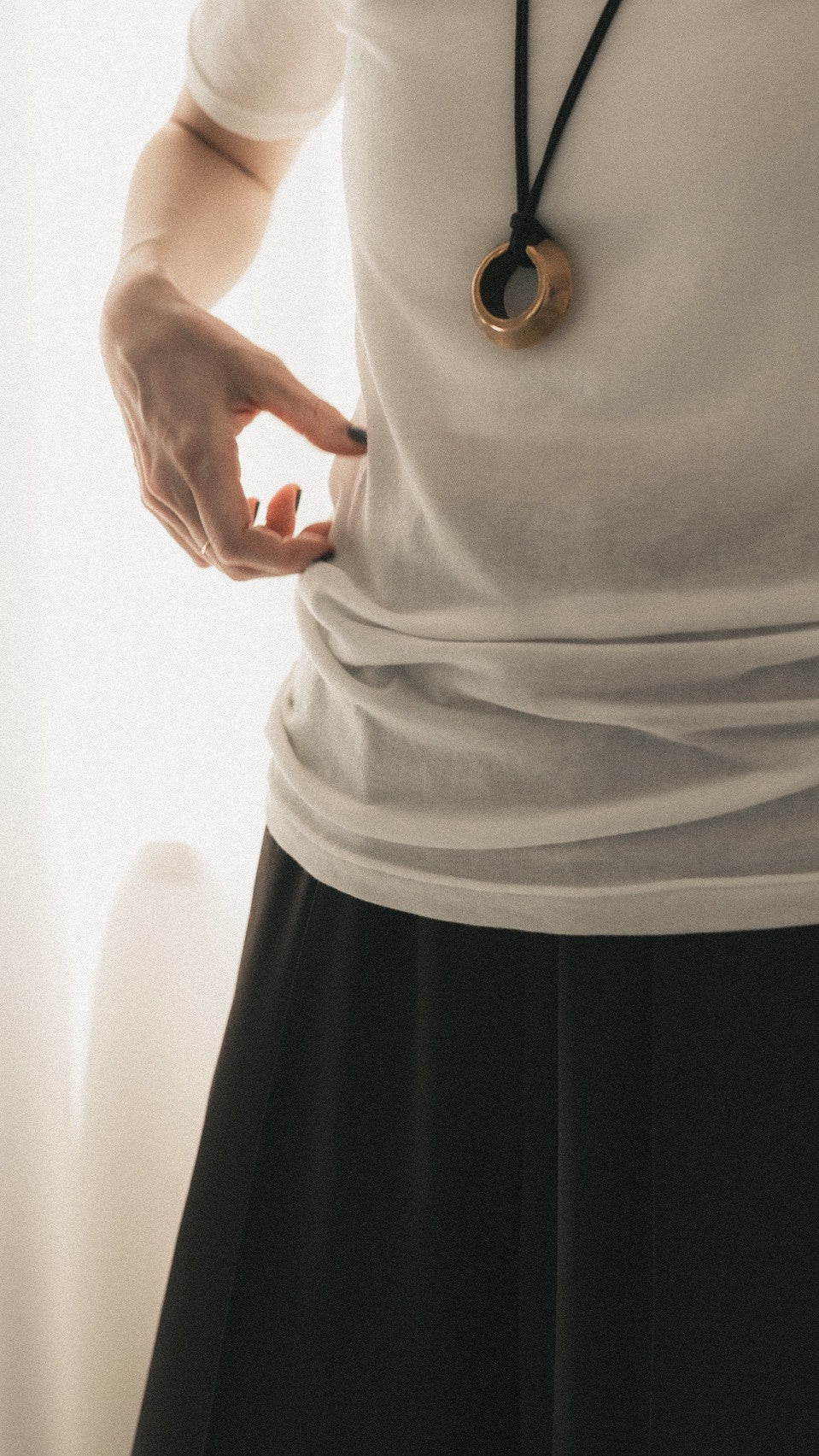 [PREORDER] satin easy pants (-milk-)