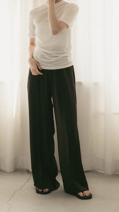 [PREORDER] satin easy pants (-milk-)