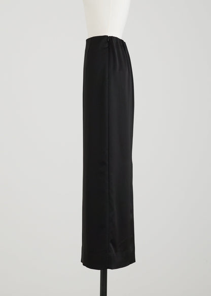 【PRE ORDER】Satin Straight Skirt (Black)