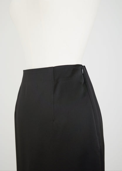 【PRE ORDER】Satin Straight Skirt (Black)