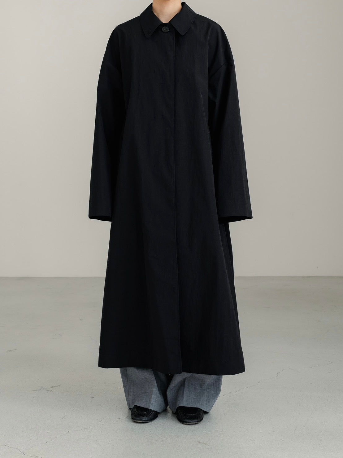 Powdery Taffeta Coat(Black)