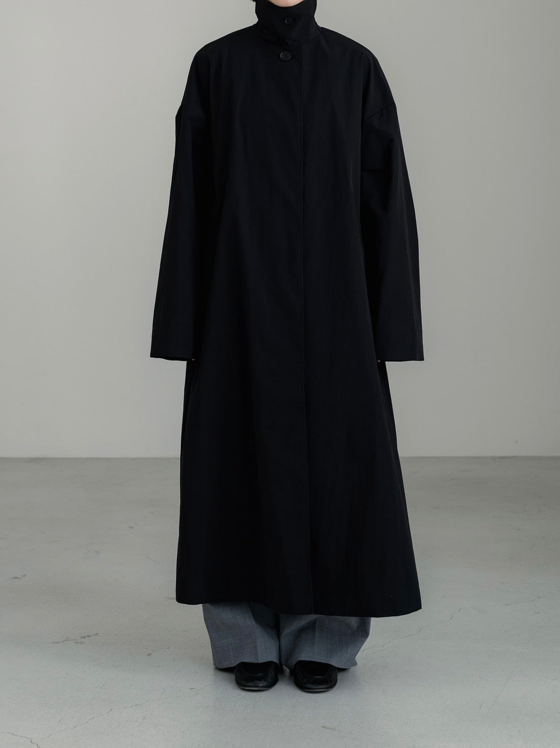 Powdery Taffeta Coat(Black)