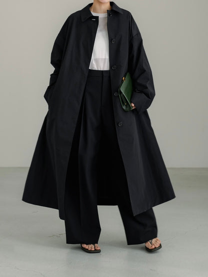Powdery Taffeta Coat(Black)