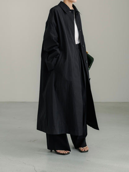 Powdery Taffeta Coat(Black)
