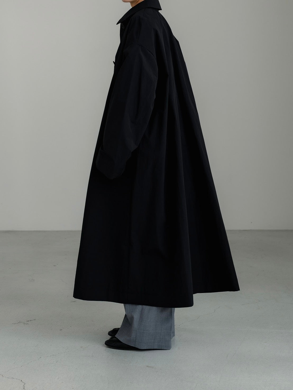 Powdery Taffeta Coat(Black)