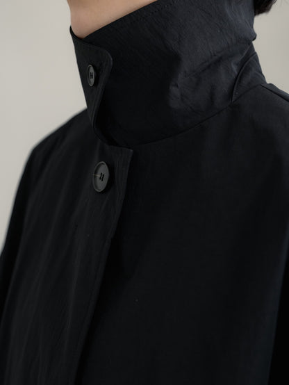 Powdery Taffeta Coat(Black)