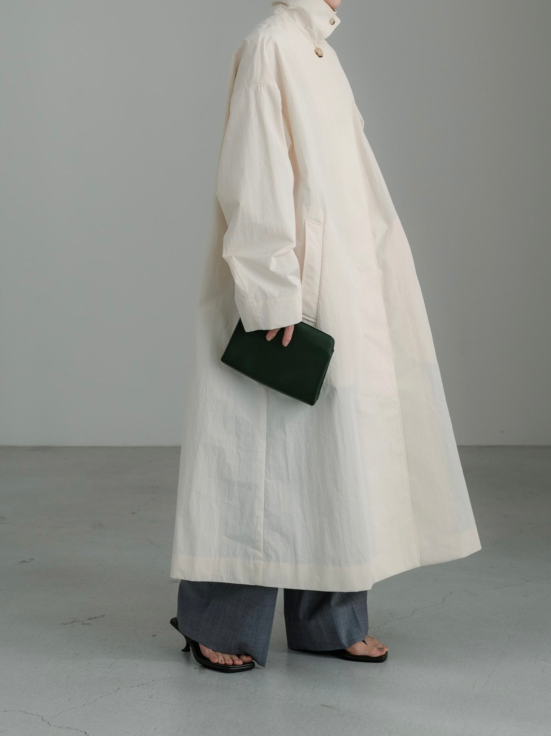 Powdery Taffeta Coat(Ecru) – NEAU